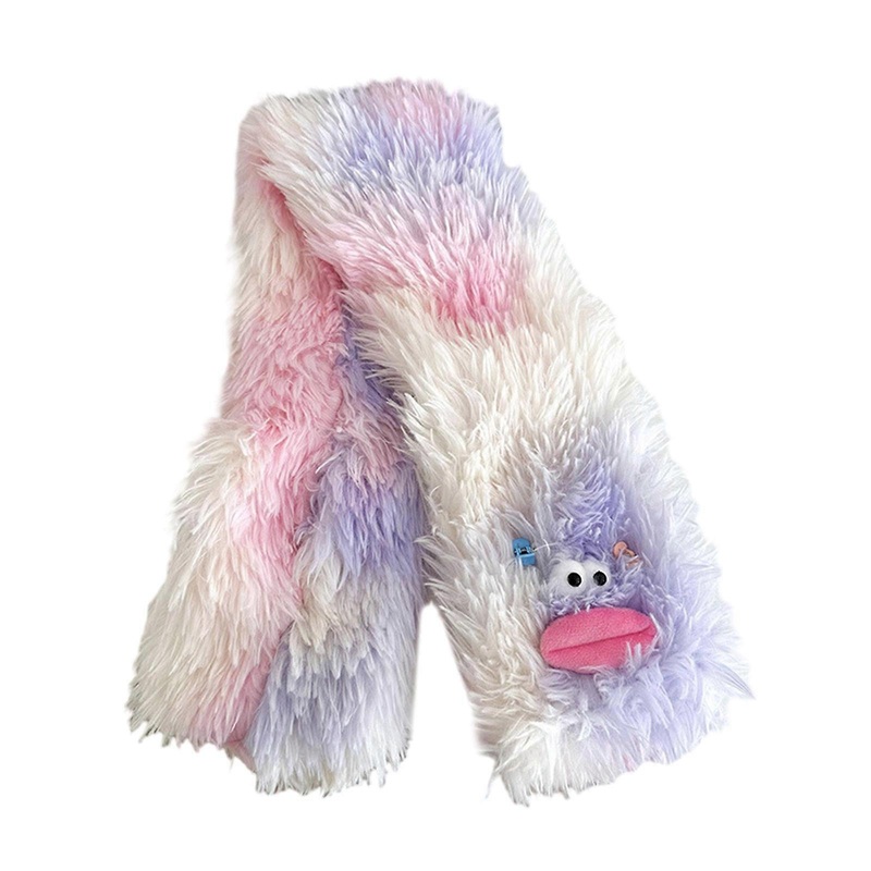 Kids Plush Wrap Neck Warmer Winter Scarf Kids Collar Scarf Neck Warmer Winter Cartoon Ski Scarf for Kids Girls Boys  Gradient purple pink | Fruugo SG