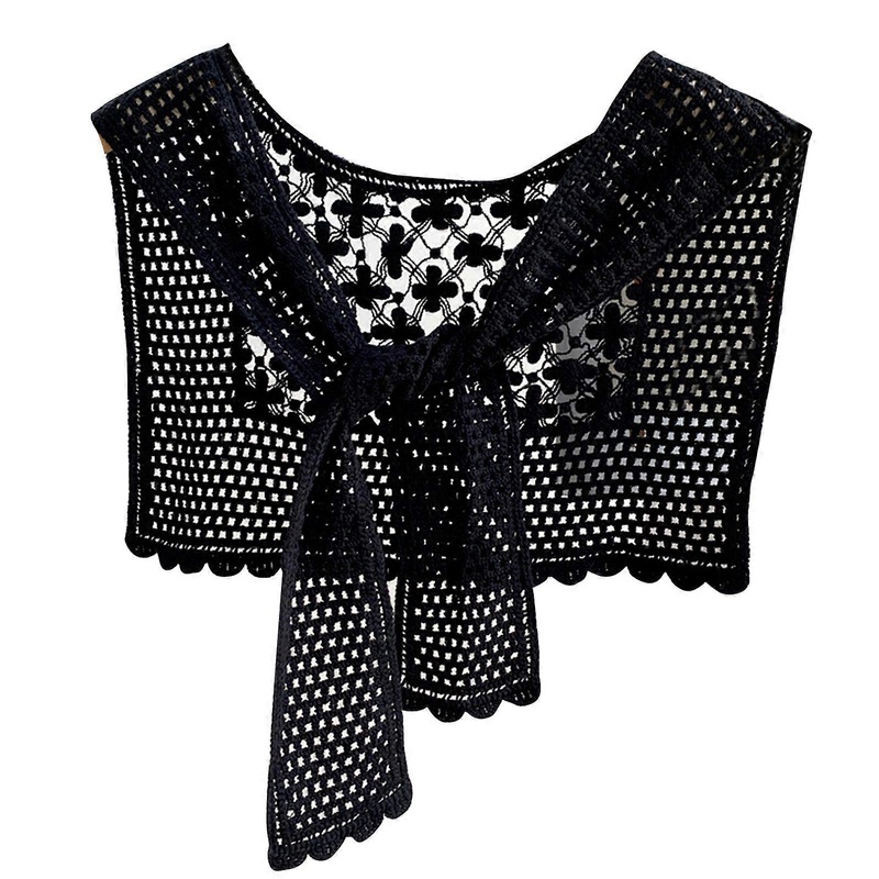 Korean Shawl Cotton Shoulder Wrap Crochet Shawl Shrug Scarf Triangular Shawl Wraps Floral Knit Echarpe Scarves  3 | Fruugo SG