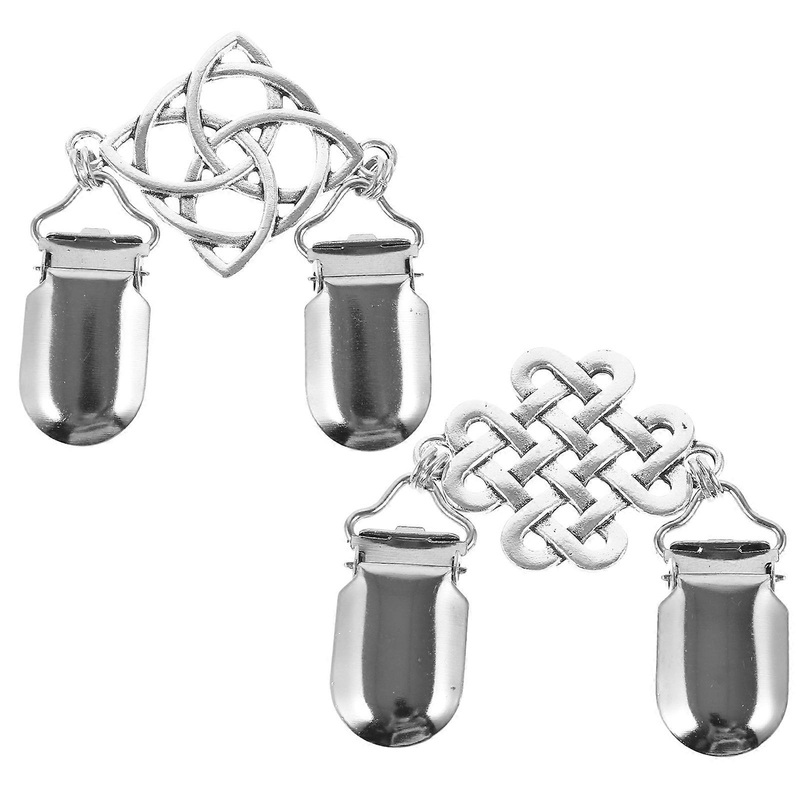 Metal Sweater Clips Shawl Collar Clasp Formal Wear Lace-Up Design Fixing Scarves 2Pcs | Fruugo SG