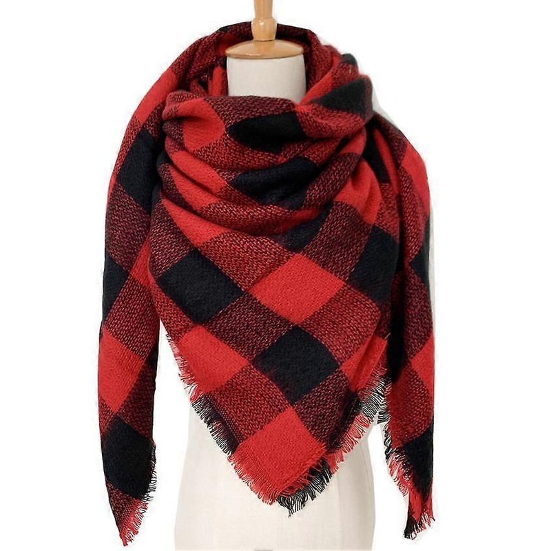 Women’s Fall Winter Scarf Classic Scarf Warm Tartan Wrap Shawl | Fruugo SG