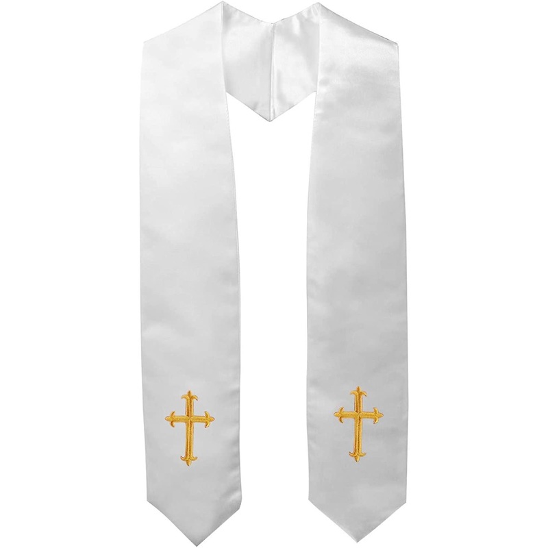 Adults’ Traditional Choir Stole With Embroidery Cross 60 | Fruugo SG