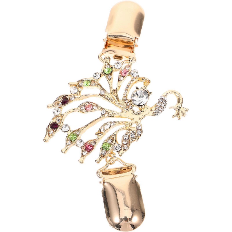 Cardigan Clasps Metal Cardigan Clip Women Dress Scarf Brooch Rhinestone 4.32X2.55X0.39in 1Pack | Fruugo SG