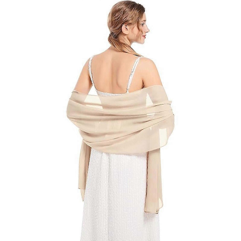 Dreamy Wedding Tippet Light Weight And Comfortable Shawl Soft Long Flaring For Outdoor Activity And Stylish Looks Champagne | Fruugo SG