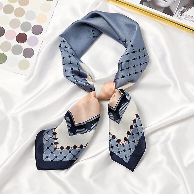 Elegant Geometry Print Square Scarf Women Bandana Hairband Lady Head Wraps Female Shawl Fashion Neckerchief | Fruugo SG