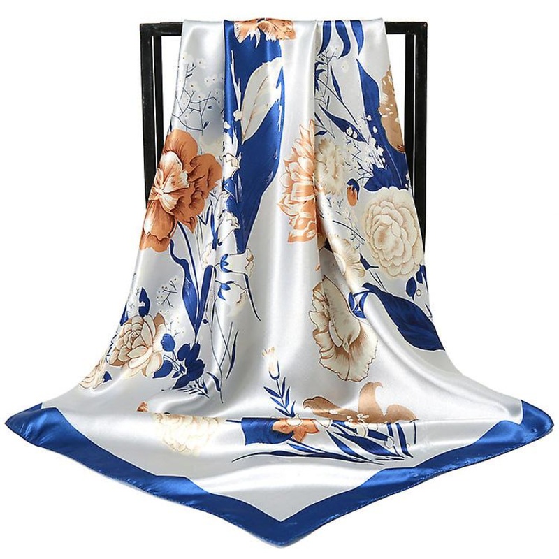Gift For Ladies Large Kerchief Elegant Silk Scarf Imitated Silk Scarves | Fruugo SG