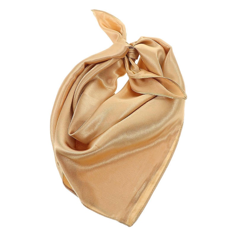 Women Lady Solid Color Wrap Scarf Fashion Square Scarf Accessory (Golden) | Fruugo SG