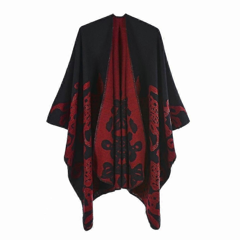 Women’s Color Block Shawl Wrap Open Front Poncho Cape | Fruugo SG