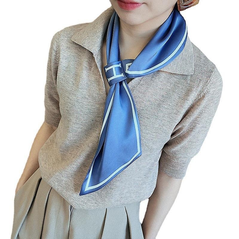 Women’s Silk Scarf Thin Rectangular Towel Korean All-matching Graceful Artistic H Letter Stewardess Scarf Ins Fashion Scarf Spring And Autumn | Fruugo SG