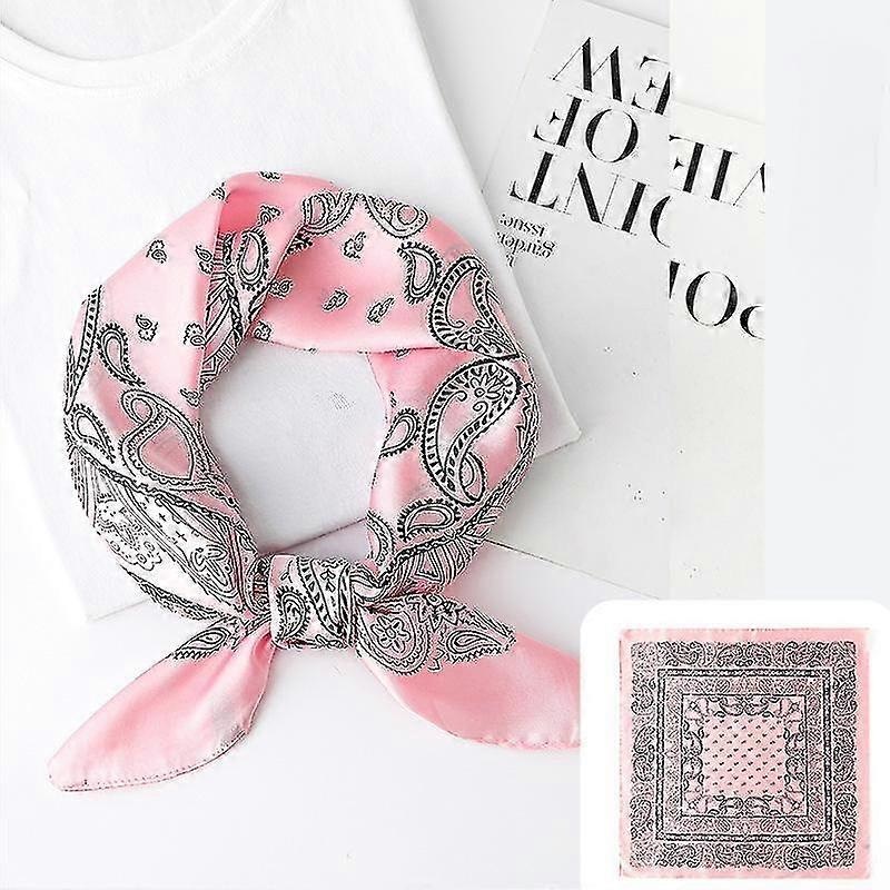 Women’s Silk Touch Scarf Medium Square Satin Bandana Gift For Girlfriend,pink | Fruugo SG