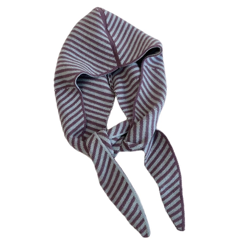 Women’s Sweater Shawl Wrap Casual Stripe Wrap Versatiles Knotted Stylish Shawl for Versatiles Outdoor Use  purple stripes | Fruugo SG