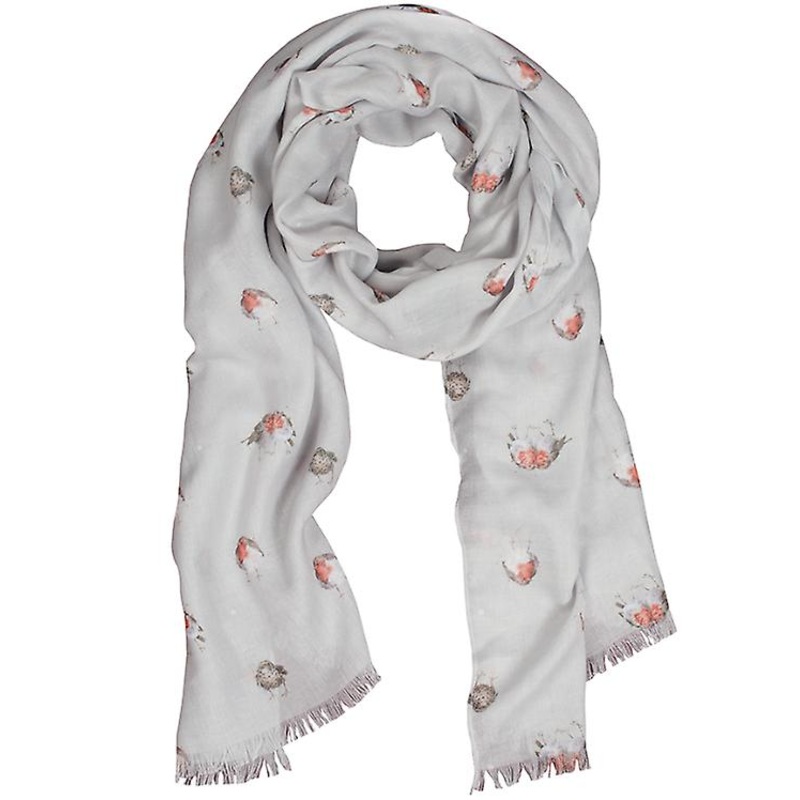 Wrendale Designs Green Robin Scarf | Fruugo SG