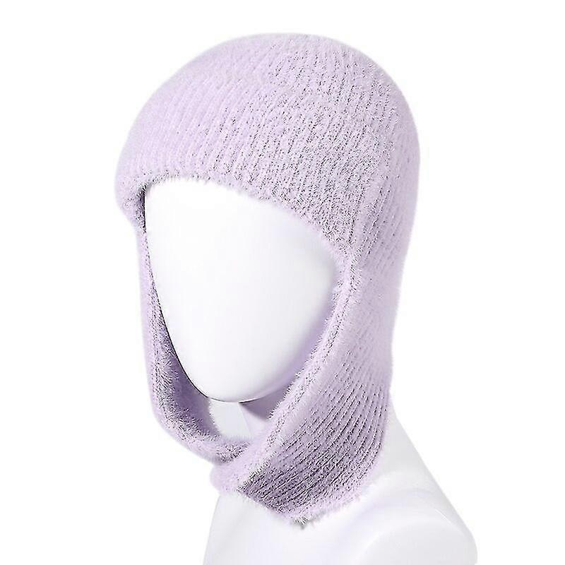 2023 Long Cotton Hat Scarf Integrated Windproof Warm High Quality Thickened Knitted Hat Black Ladies Winter Outdoor Fashion | Fruugo SG