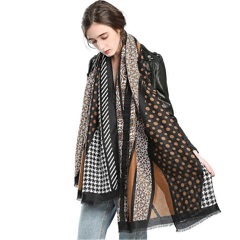 Autumn Winter Houndstooth Scarf Fashion Polka Dot Wraps Warm Shawl for Woman | Fruugo SG