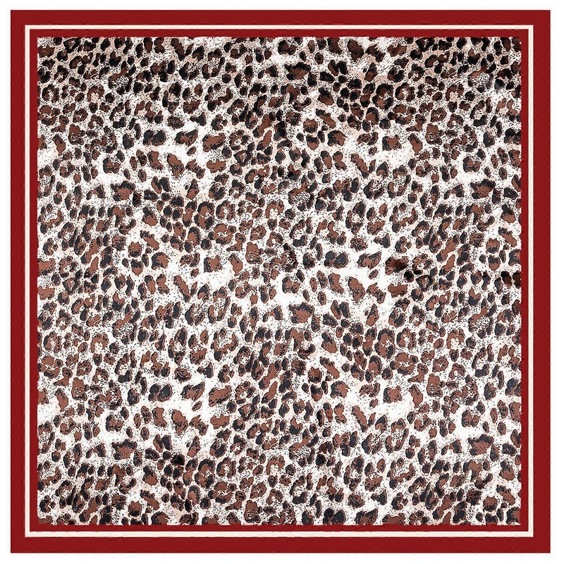 Elegant Leopard Print Scarf for Lady Business Meeting Square Headwrap Headscarf for Work, Leisure, and Social Event  Red | Fruugo SG