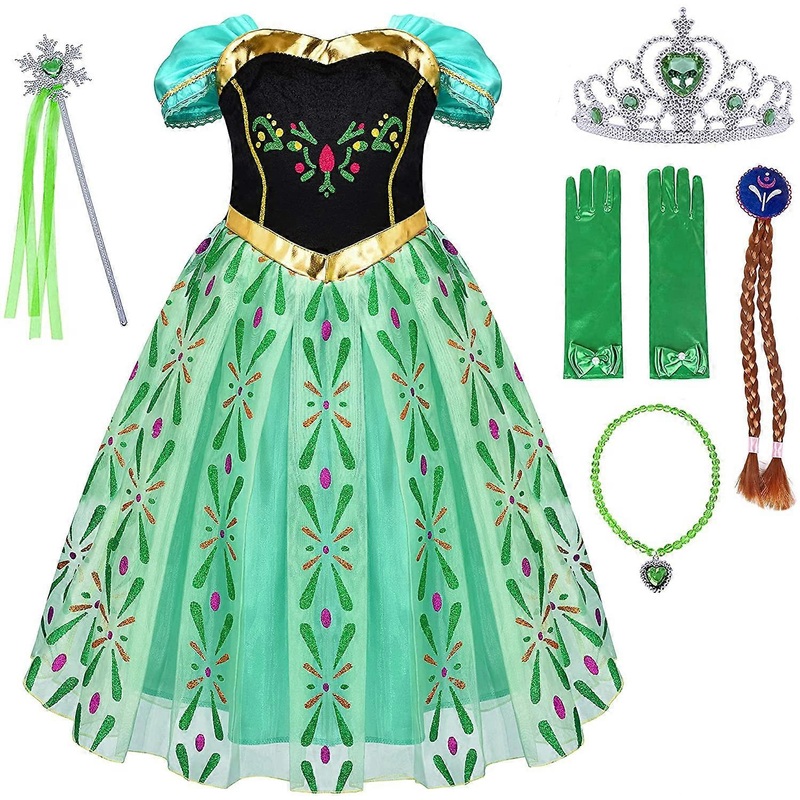 Green9-10Y Birthday Party Dress Up for Little Girls with Accessories 2-10 Years | Fruugo SG
