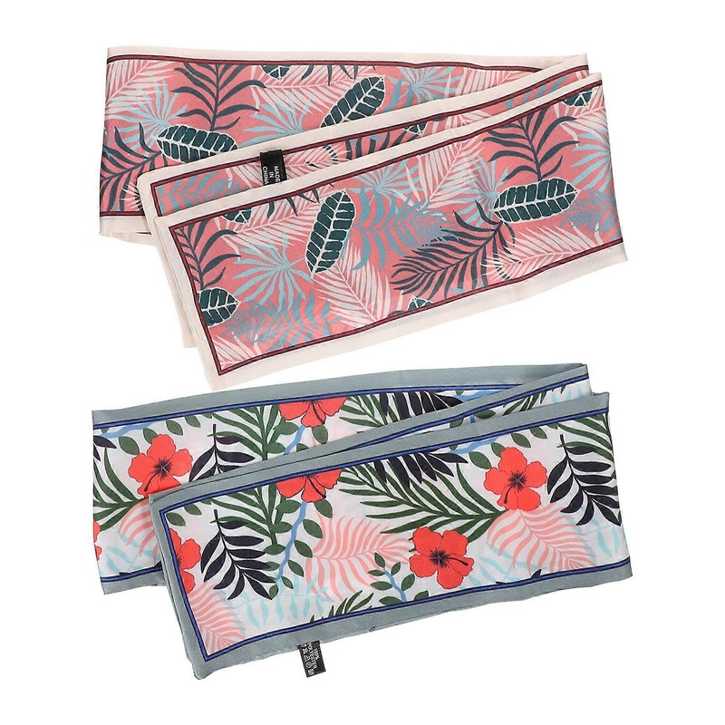 Ladies Silk Scarves Women’s Printed Silk Scarf Fashion Accessories Parties 96x9cm Small 2Pcs | Fruugo SG