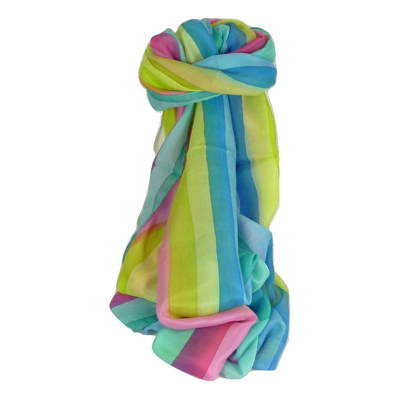 Mulberry Silk Classic Long Scarf Rayan Rainbow Palette by Pashmina & Silk | Fruugo SG
