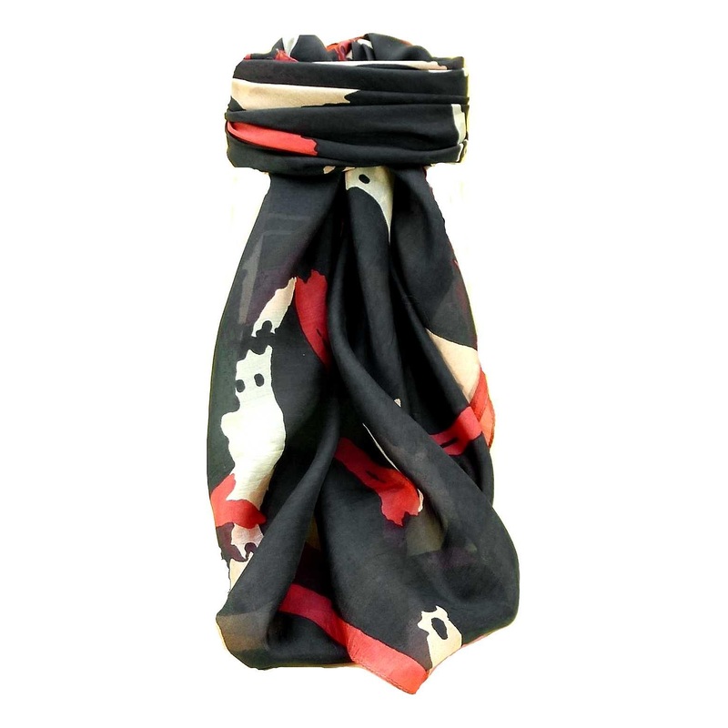 Mulberry Silk Contemporary Square Scarf Peroz Pink by Pashmina & Silk | Fruugo SG