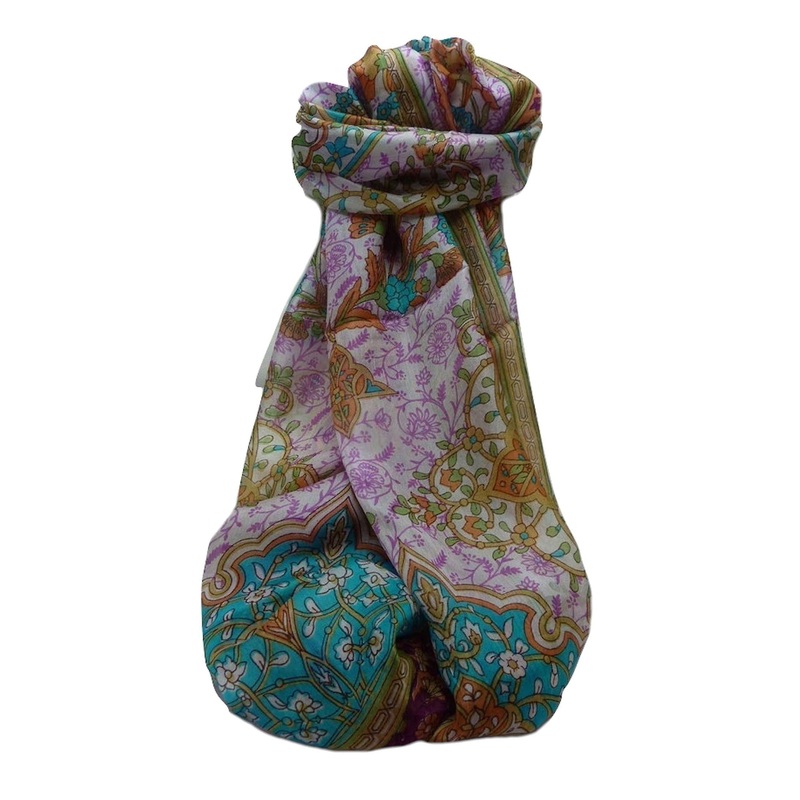 Mulberry Silk Traditional Long Scarf  Kareena Maroon by Pashmina & Silk | Fruugo SG