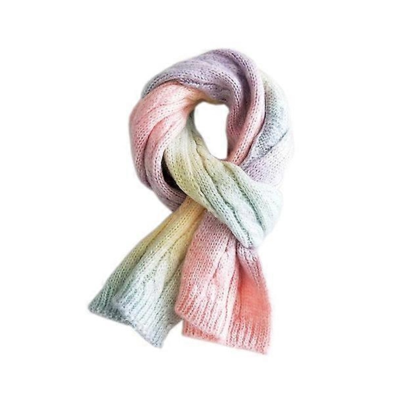Women Tie Dye Fashion Soft Wool Scarf Wrap Winter Warm Long (E) | Fruugo SG