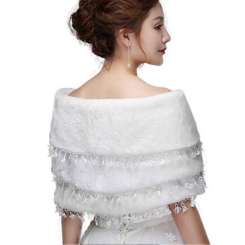Women Winter Classic Faux Fur Capelets Shawls Soft Wedding Bridal Shoulder Cape Wraps Tippet Stoles | Fruugo SG