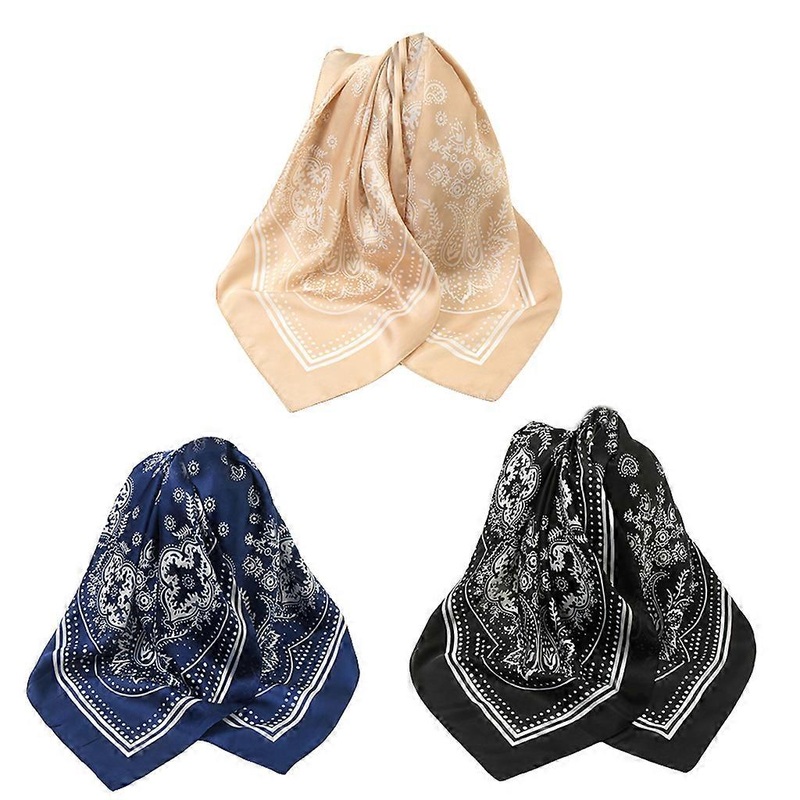 Hair Scarf For Women Fashion Artificial Silk Scarf Female Neck Scarves Retro Headscarf Bandana Handkerchief  White | Fruugo SG
