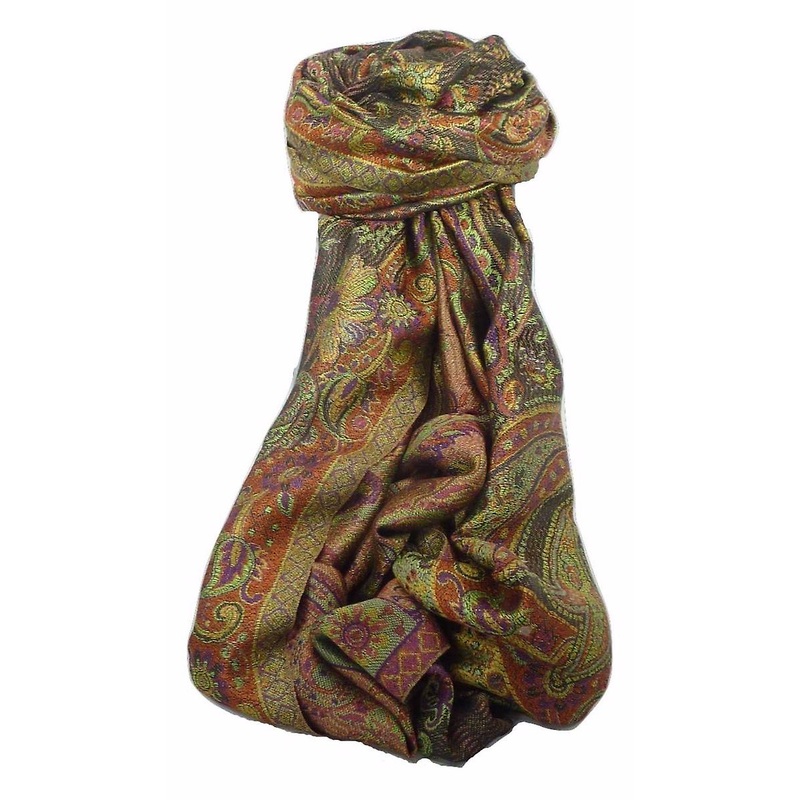 Mens Jamawar Premium Silk Scarf Pattern 4579 by Pashmina & Silk | Fruugo SG