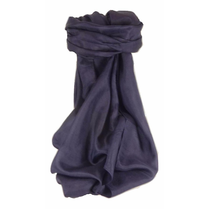 Mens Mulberry Silk Hand Dyed Square Scarf Dark Blue from Pashmina & Silk | Fruugo SG