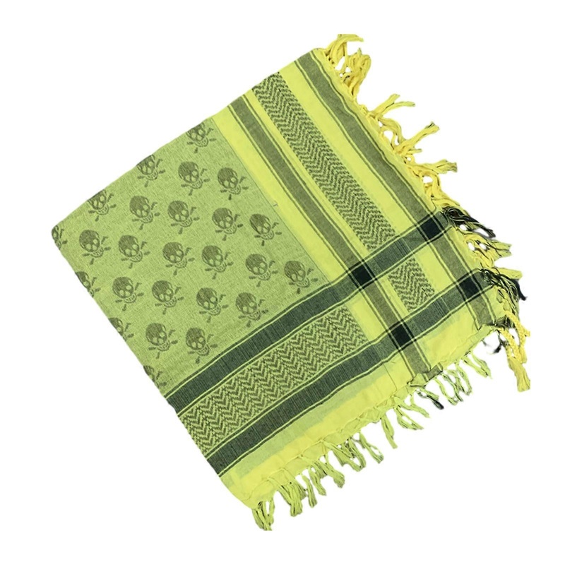 Mens Shemagh Scarves Keffiyeh Square Scarf Skull Head Pattern Tassels Arab Headscarf Multifunctional Bandana Shawl Wrap  Yellow | Fruugo SG
