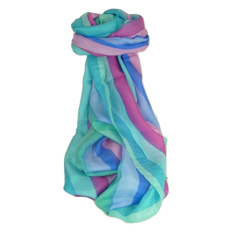 Mulberry Silk Classic Long Scarf Preety Rainbow Palette by Pashmina & Silk | Fruugo SG