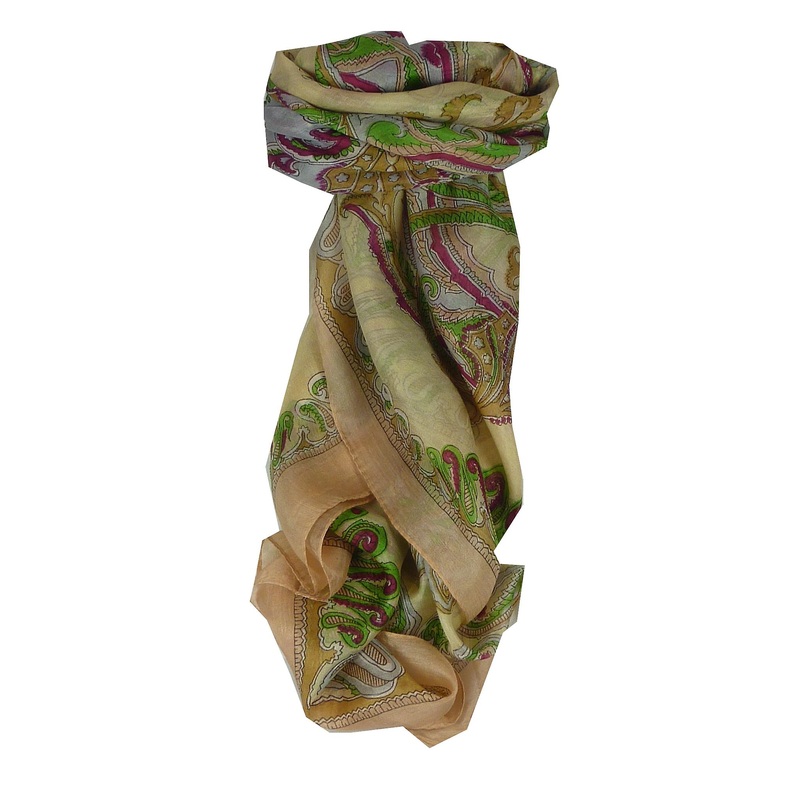 Mulberry Silk Classic Square Scarf Querim Peach by Pashmina & Silk | Fruugo SG