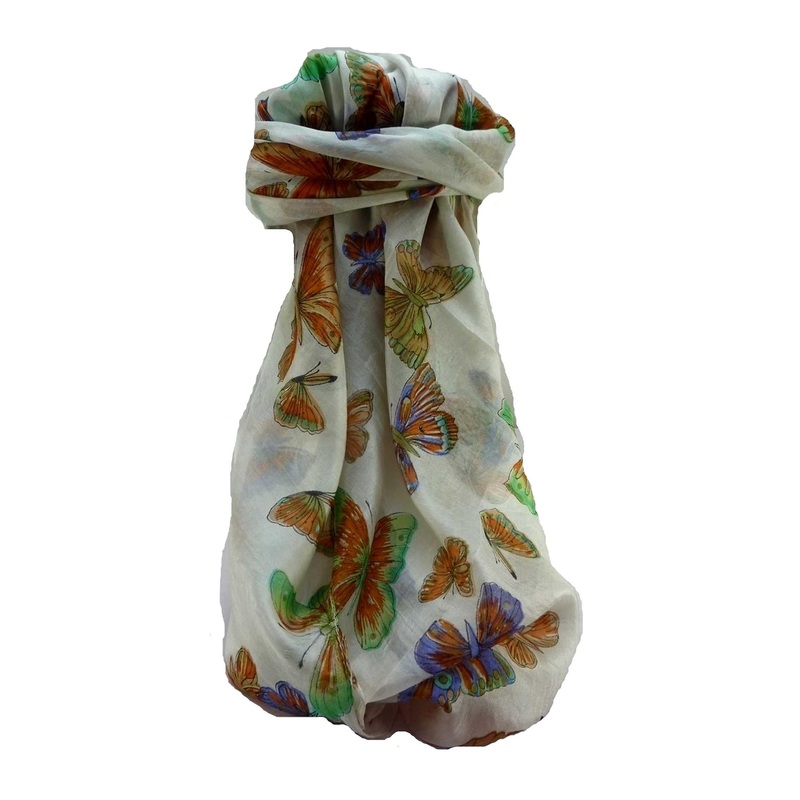 Mulberry Silk Contemporary Long Scarf Floral F243 by Pashmina & Silk | Fruugo SG