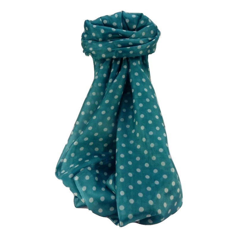 Mulberry Silk Contemporary Long Scarf Saana Aqua by Pashmina & Silk | Fruugo SG