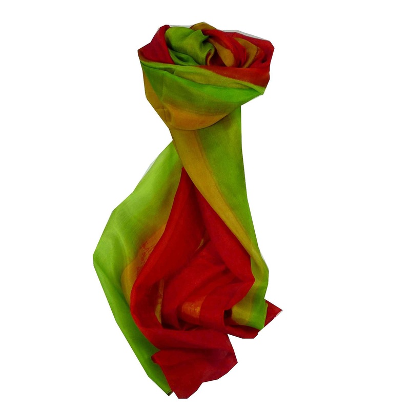 Mulberry Silk Hand Dyed Long Scarf Maniam Rainbow Palette from Pashmina & Silk | Fruugo SG