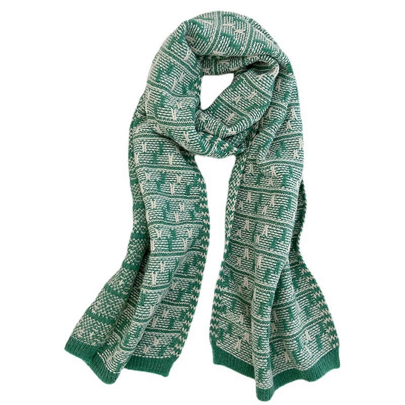 Women Scarf Winter Color Matching Printing Scarf Multi Functional Soft Wrap Casual Warm Scarves Shawls for Cold Supplies  Green | Fruugo SG