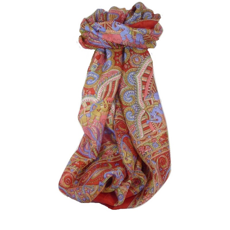 Classic Paisley Long Scarf Mulberry Silk Anya Scarlet by Pashmina & Silk | Fruugo SG