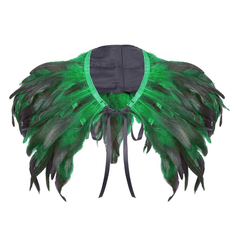 Colorful Real Feather Shawl Wrap Great for Halloween Cosplay Evening Party for Ladies Photography Shrug Adjustable Size  Fruit green | Fruugo SG