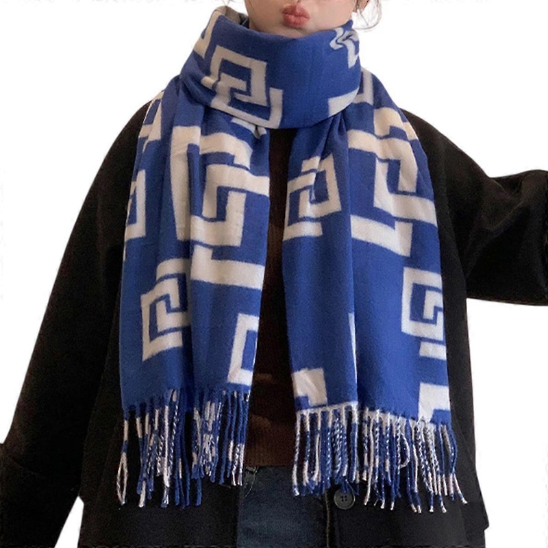 Cotton Lady Big Shawl Imitation Cashmere Scarf Autumn And Winter Thickening Warm Letter Printing Shawl Scarf | Fruugo SG