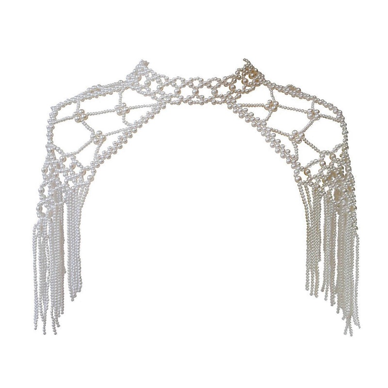 Elegant Pearl Wrap Shawl Pearl Pashmina Shoulder Wrap for Evening Party Shoulder Necklace Shoulder Chain for Cheongsam  White | Fruugo SG