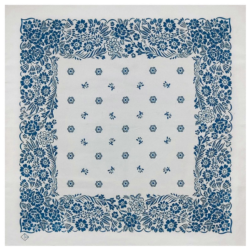 Fashion Flower Digital Print Headscarf Bandanas Hiphop Head Scarf Music Festival Headwrap Cycling Dancing Handkerchief  Navy blue on white | Fruugo SG