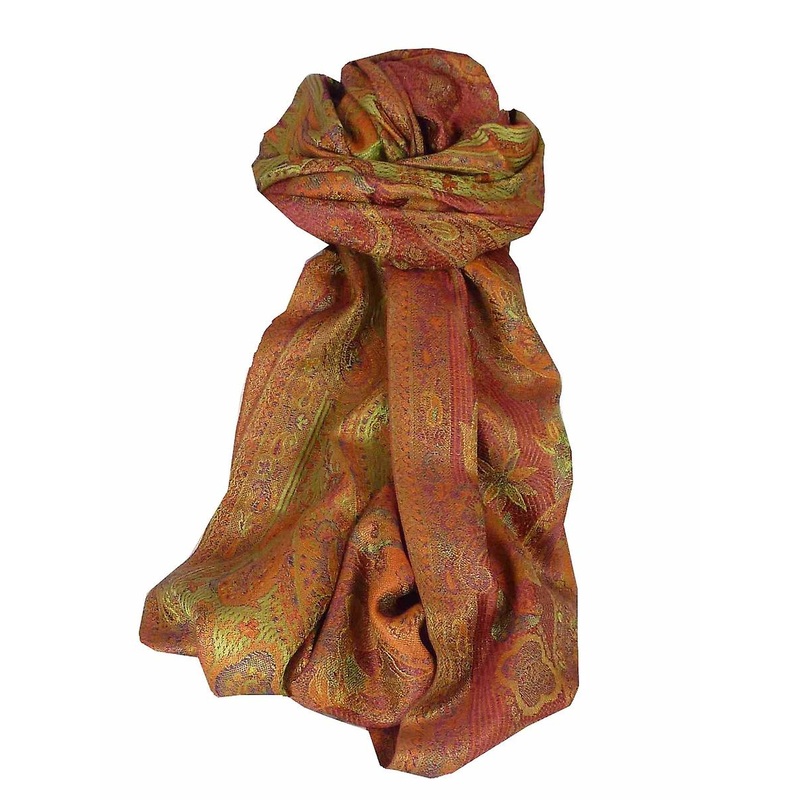 Mens Jamawar Premium Silk Scarf Pattern 6849 by Pashmina & Silk | Fruugo SG