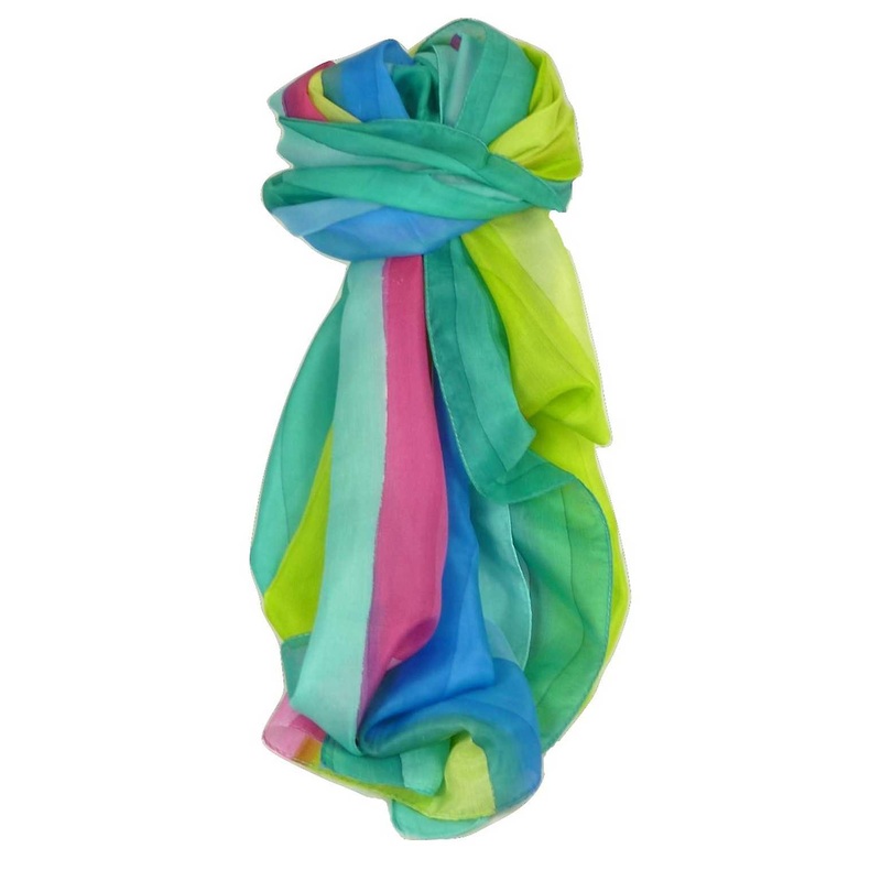Mulberry Silk Classic Long Scarf Bassi Rainbow Palette by Pashmina & Silk | Fruugo SG