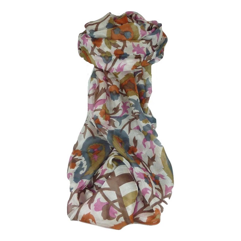 Mulberry Silk Contemporary Long Scarf Mooli Chestnut by Pashmina & Silk | Fruugo SG