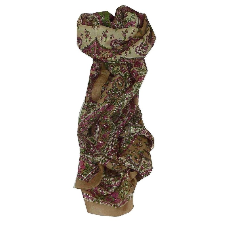Mulberry Silk Traditional Long Scarf Chamelia Caramel by Pashmina & Silk | Fruugo SG