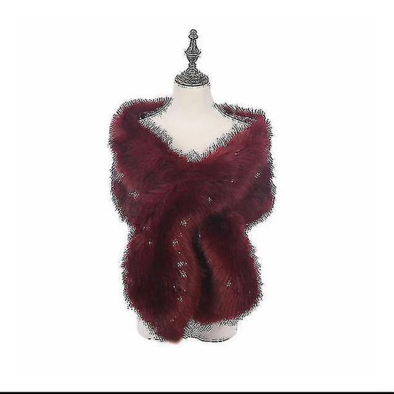 Women Ladies Faux Fur Shawl Stole Wrap Formal Shrug Winter Warm Scarves Free | Fruugo SG
