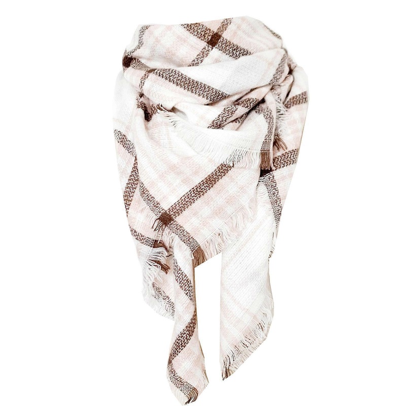 Women Winter Scarf Fichu Cashmere Feel with Bright Winter Shawl Wrap Winter Office Wrap Easy Matching Fichu  white coffee | Fruugo SG