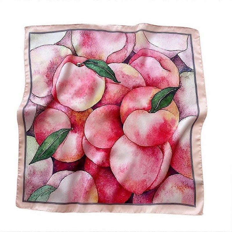 55cm Kerchief with Floral Printing Silky Scarf Neck Shawl Wrap Handbag Accessories for Lady | Fruugo SG