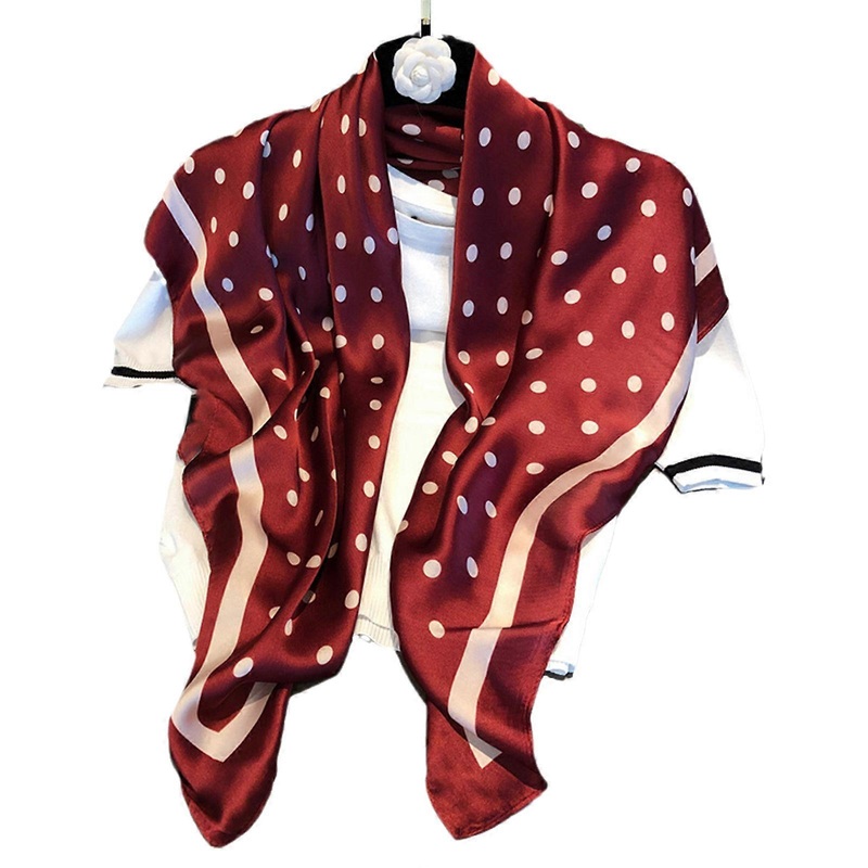 90x90cm Fashion Color Matching Printed Scarf Luxury Women Silk Satin Hijab Scarf  D3 | Fruugo SG