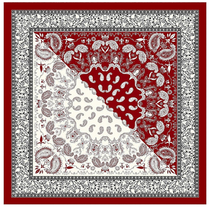 90x90cm Neckerchief Stylish Bohemian Inspired  Cashew Scarf with Color Matching Designing for Everyday or Travel Wear  Burgundy | Fruugo SG