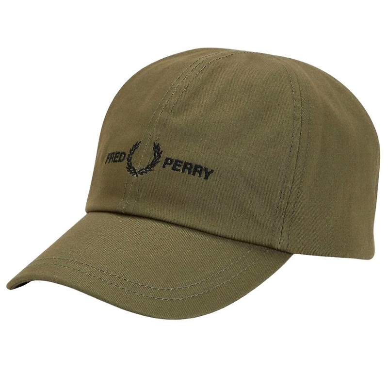 Fred Perry Graphic Branded Logo Twill Uniform Green Cap | Fruugo SG